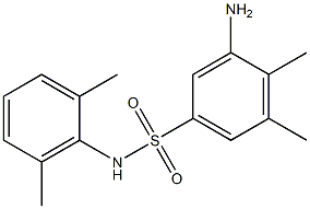 3-amino-N-(2,6-dimethylphenyl)-4,5-dimethylbenzene-1-sulfonamide 化学構造式