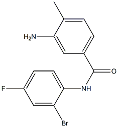 3-amino-N-(2-bromo-4-fluorophenyl)-4-methylbenzamide,,结构式