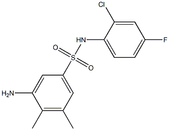 3-amino-N-(2-chloro-4-fluorophenyl)-4,5-dimethylbenzene-1-sulfonamide Structure