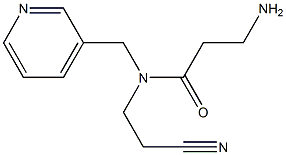 3-amino-N-(2-cyanoethyl)-N-(pyridin-3-ylmethyl)propanamide Struktur