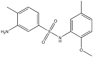 3-amino-N-(2-methoxy-5-methylphenyl)-4-methylbenzene-1-sulfonamide,,结构式