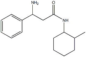 3-amino-N-(2-methylcyclohexyl)-3-phenylpropanamide 结构式