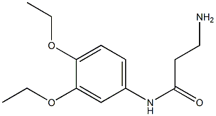 3-amino-N-(3,4-diethoxyphenyl)propanamide Struktur