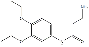 3-amino-N-(3,4-diethoxyphenyl)propanamide 化学構造式