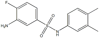 3-amino-N-(3,4-dimethylphenyl)-4-fluorobenzene-1-sulfonamide 结构式
