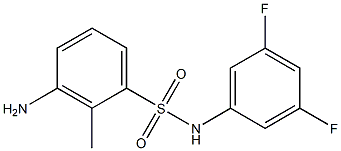 3-amino-N-(3,5-difluorophenyl)-2-methylbenzene-1-sulfonamide,,结构式