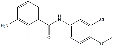 3-amino-N-(3-chloro-4-methoxyphenyl)-2-methylbenzamide,,结构式