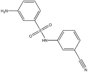 3-amino-N-(3-cyanophenyl)benzenesulfonamide 结构式