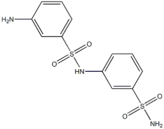 N-(3-スルファモイルフェニル)-3-アミノベンゼンスルホンアミド 化学構造式