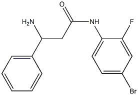 3-amino-N-(4-bromo-2-fluorophenyl)-3-phenylpropanamide 结构式