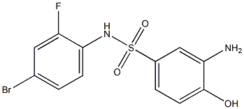 3-amino-N-(4-bromo-2-fluorophenyl)-4-hydroxybenzene-1-sulfonamide 结构式