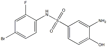 3-amino-N-(4-bromo-2-fluorophenyl)-4-hydroxybenzene-1-sulfonamide,,结构式