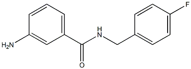 3-amino-N-(4-fluorobenzyl)benzamide,,结构式