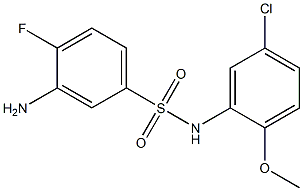 3-amino-N-(5-chloro-2-methoxyphenyl)-4-fluorobenzene-1-sulfonamide,,结构式