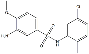 3-amino-N-(5-chloro-2-methylphenyl)-4-methoxybenzene-1-sulfonamide Struktur