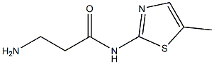 3-amino-N-(5-methyl-1,3-thiazol-2-yl)propanamide Struktur