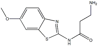 3-amino-N-(6-methoxy-1,3-benzothiazol-2-yl)propanamide Structure