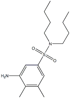 3-amino-N,N-dibutyl-4,5-dimethylbenzene-1-sulfonamide Structure