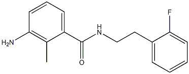 3-amino-N-[2-(2-fluorophenyl)ethyl]-2-methylbenzamide Structure