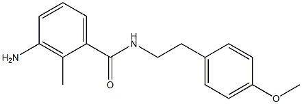 3-amino-N-[2-(4-methoxyphenyl)ethyl]-2-methylbenzamide Struktur