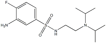 3-amino-N-{2-[bis(propan-2-yl)amino]ethyl}-4-fluorobenzene-1-sulfonamide Structure