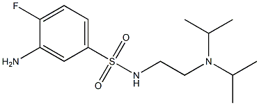  3-amino-N-{2-[bis(propan-2-yl)amino]ethyl}-4-fluorobenzene-1-sulfonamide