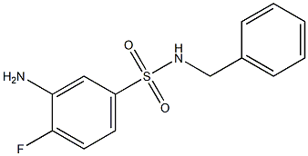 3-amino-N-benzyl-4-fluorobenzene-1-sulfonamide,,结构式