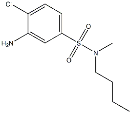 3-amino-N-butyl-4-chloro-N-methylbenzene-1-sulfonamide,,结构式