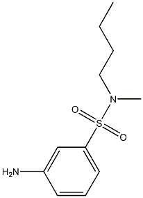 3-amino-N-butyl-N-methylbenzene-1-sulfonamide 结构式
