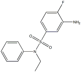 3-amino-N-ethyl-4-fluoro-N-phenylbenzene-1-sulfonamide
