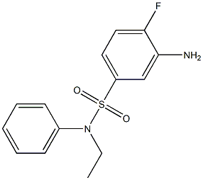 3-amino-N-ethyl-4-fluoro-N-phenylbenzene-1-sulfonamide 结构式