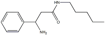 3-amino-N-pentyl-3-phenylpropanamide 结构式