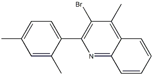 3-bromo-2-(2,4-dimethylphenyl)-4-methylquinoline,,结构式
