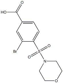 3-bromo-4-(morpholine-4-sulfonyl)benzoic acid,,结构式