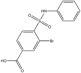 3-bromo-4-(phenylsulfamoyl)benzoic acid Struktur