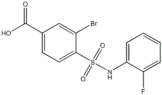 3-bromo-4-[(2-fluorophenyl)sulfamoyl]benzoic acid,,结构式
