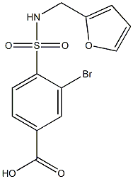 3-bromo-4-[(furan-2-ylmethyl)sulfamoyl]benzoic acid Structure