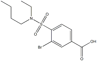 3-bromo-4-[butyl(ethyl)sulfamoyl]benzoic acid,,结构式