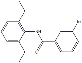 3-bromo-N-(2,6-diethylphenyl)benzamide,,结构式