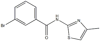 3-bromo-N-(4-methyl-1,3-thiazol-2-yl)benzamide 化学構造式
