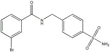 3-bromo-N-[(4-sulfamoylphenyl)methyl]benzamide