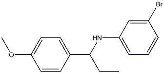 3-bromo-N-[1-(4-methoxyphenyl)propyl]aniline 化学構造式