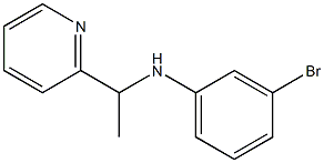 3-bromo-N-[1-(pyridin-2-yl)ethyl]aniline 化学構造式