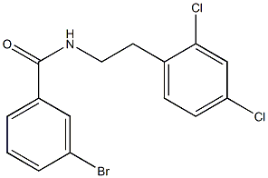 3-bromo-N-[2-(2,4-dichlorophenyl)ethyl]benzamide,,结构式