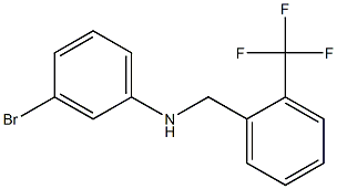 3-bromo-N-{[2-(trifluoromethyl)phenyl]methyl}aniline 化学構造式