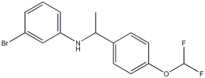 3-bromo-N-{1-[4-(difluoromethoxy)phenyl]ethyl}aniline 结构式