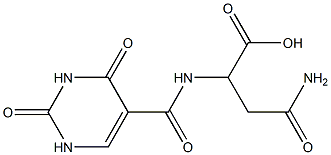 3-carbamoyl-2-[(2,4-dioxo-1,2,3,4-tetrahydropyrimidin-5-yl)formamido]propanoic acid,,结构式