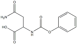 3-carbamoyl-2-[(phenoxycarbonyl)amino]propanoic acid 化学構造式