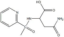 3-carbamoyl-2-[1-(pyridin-2-yl)acetamido]propanoic acid 化学構造式