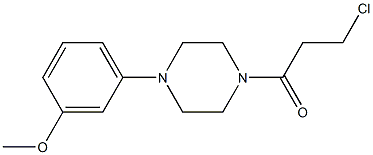 3-chloro-1-[4-(3-methoxyphenyl)piperazin-1-yl]propan-1-one 化学構造式